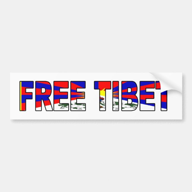 Free Tibet Bumper Sticker (Front)