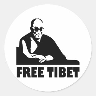 Free Tibet Classic Round Sticker