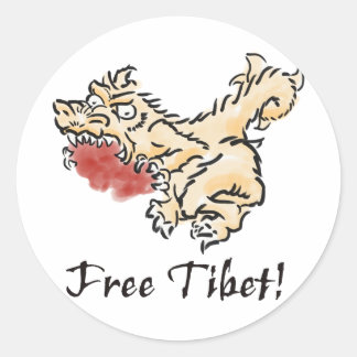 Free Tibet! Classic Round Sticker