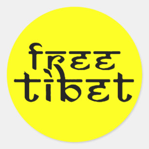 Free Tibet Clothing and Apparel Classic Round Sticker
