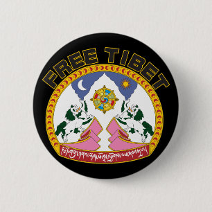 Free Tibet Emblem 6 Cm Round Badge