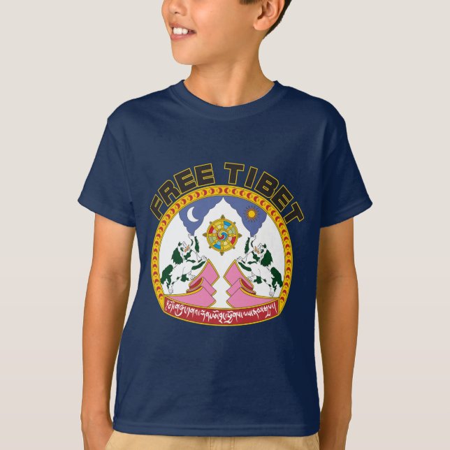 Free Tibet Emblem T-Shirt (Front)