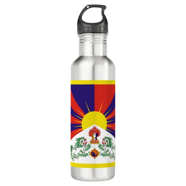 Free Tibet flag 710 Ml Water Bottle (Front)