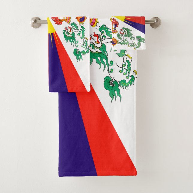 Free Tibet flag Bath Towel Set (Insitu)