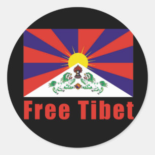 Free Tibet Flag Classic Round Sticker