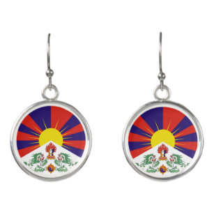 Free Tibet flag Earrings