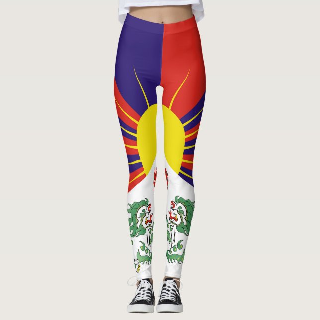 Free Tibet flag Leggings (Front)