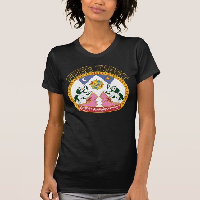 Free Tibet Flag Logo T-Shirt (Front)