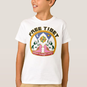 Free Tibet Flag Logo T-Shirt