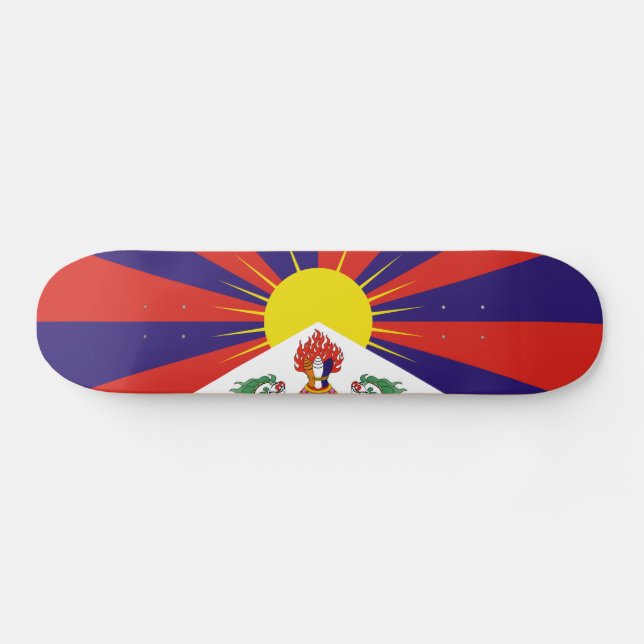 Free Tibet flag Skateboard (Horz)