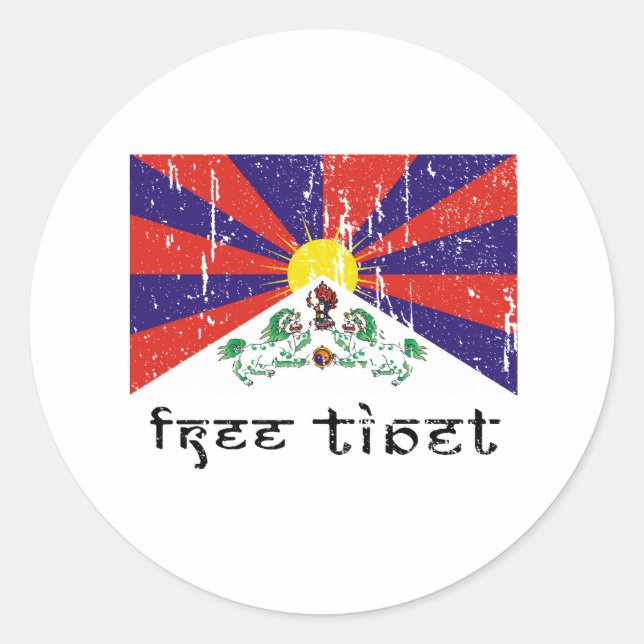 Free Tibet Gifts Classic Round Sticker (Front)