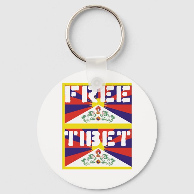 Free Tibet! Key Ring (Front)