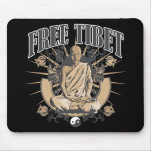 Free Tibet Monk Mouse Mat