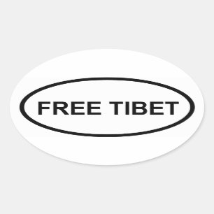 FREE TIBET OVAL STICKER
