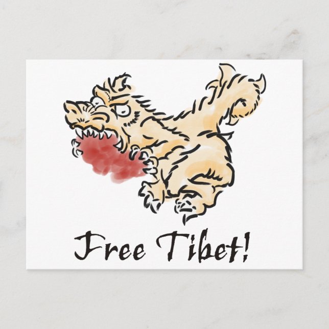 Free Tibet! Postcard (Front)
