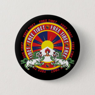Free Tibet Round Logo 6 Cm Round Badge
