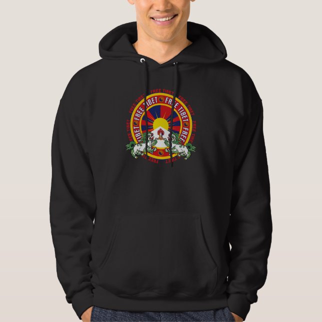 Free Tibet Round Logo Hoodie (Front)