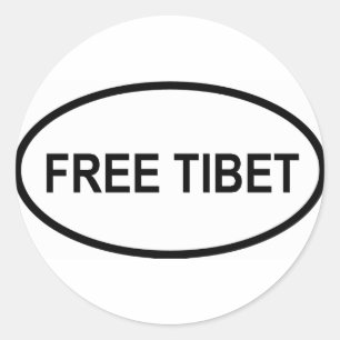 Free Tibet Round Sticker