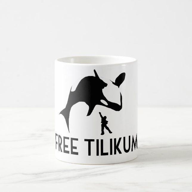 Free Tilikum Save the Orca Killer Whale Coffee Mug (Center)