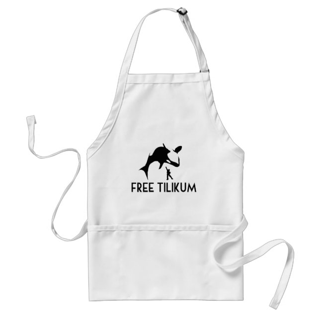 Free Tilikum Save the Orca Killer Whale Standard Apron (Front)