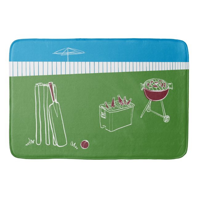 Free TIme Cricket Bath Mat (Front)