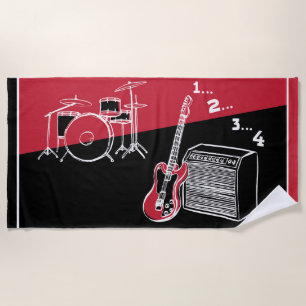 Free Time Rock Beach Towel