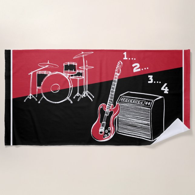 Free Time Rock Beach Towel (Front)