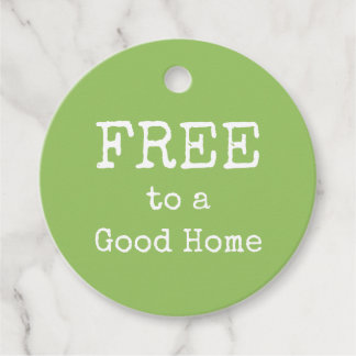 FREE to a Good Home Simple Text Favour Tags