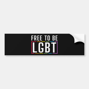 Free to be LGBT Bisexual Lesbian Gay Pride Bumper Sticker