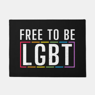 Free to be LGBT Bisexual Lesbian Gay Pride Doormat