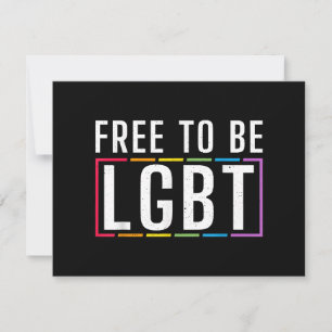 Free to be LGBT Bisexual Lesbian Gay Pride Holiday Card