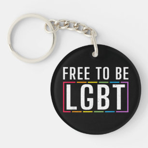 Free to be LGBT Bisexual Lesbian Gay Pride Key Ring