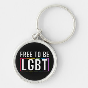 Free to be LGBT Bisexual Lesbian Gay Pride Key Ring