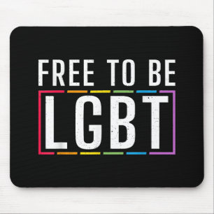 Free to be LGBT Bisexual Lesbian Gay Pride Mouse Mat