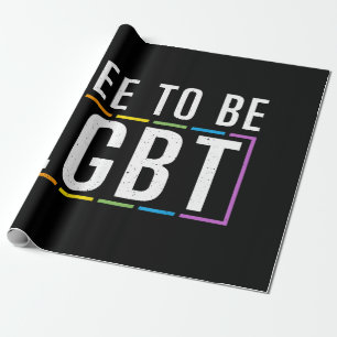 Free to be LGBT Bisexual Lesbian Gay Pride Wrapping Paper