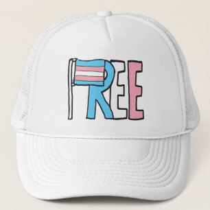 Free Trans Rights Flag Trucker Hat