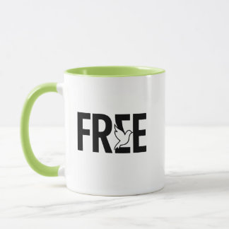 Free Typography Dove Symbol Design Mug