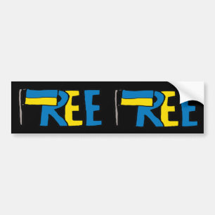 Free Ukraine Bumper Sticker