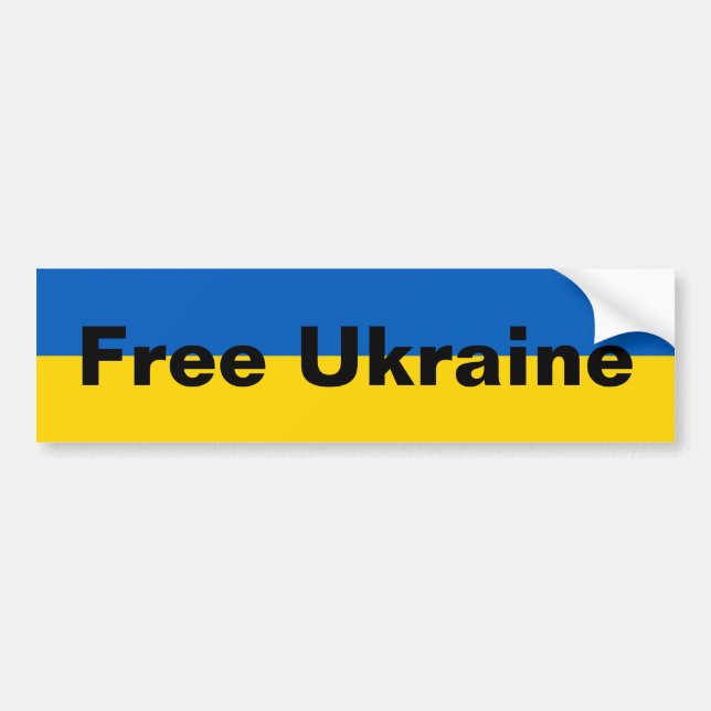 Free Ukraine Bumper Sticker (Front)