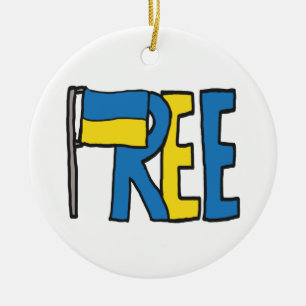 Free Ukraine Ceramic Tree Decoration