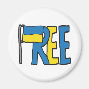 Free Ukraine Magnet
