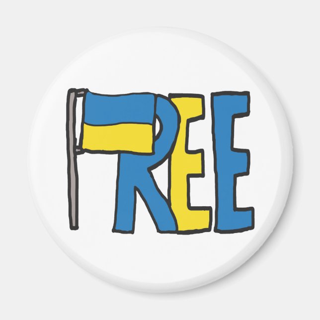Free Ukraine Magnet (Front)