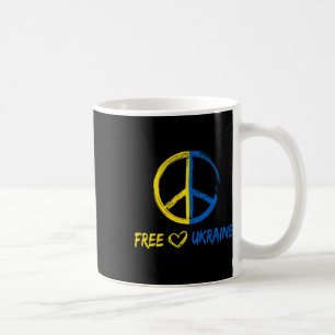 Free Ukraine Peace Sign For Women Men Ukrainian Fl Coffee Mug