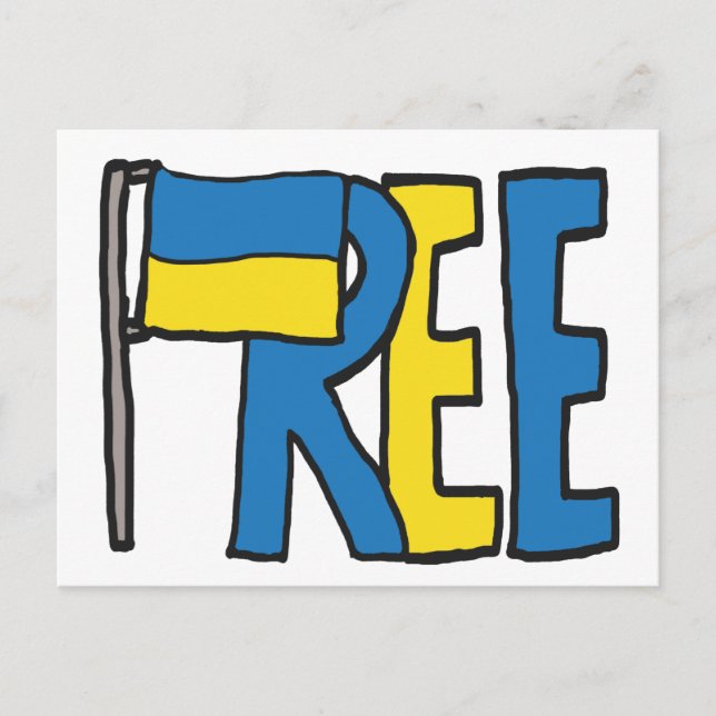 Free Ukraine Postcard (Front)