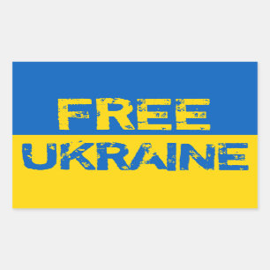 Free Ukraine Rectangular Sticker