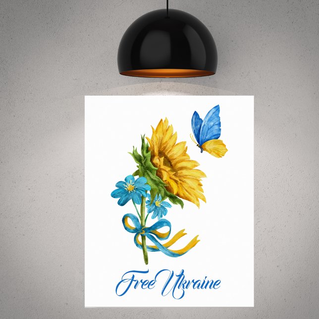 Free Ukraine Sunflower & Butterfly Poster (Creator Uploaded)