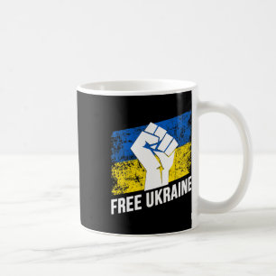 Free Ukraine Ukrainian Lover Ukraine Flag Retro Vi Coffee Mug