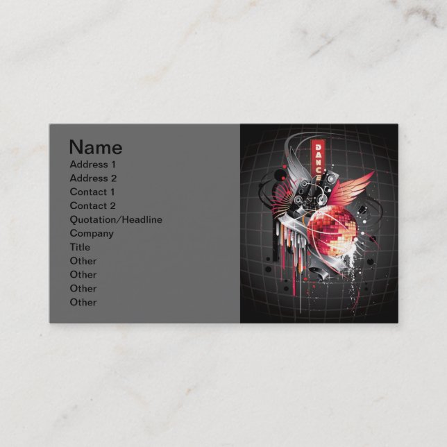 Free Vector Musical Theme Trend Business Card (Front)