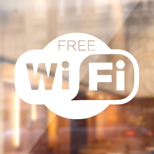 Free Wi-fi  Window Cling (Sheet 2)