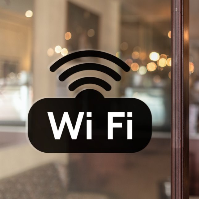 Free WIFI Coffee Shop Restaurant Bar Business  Window Cling (Creator Uploaded)